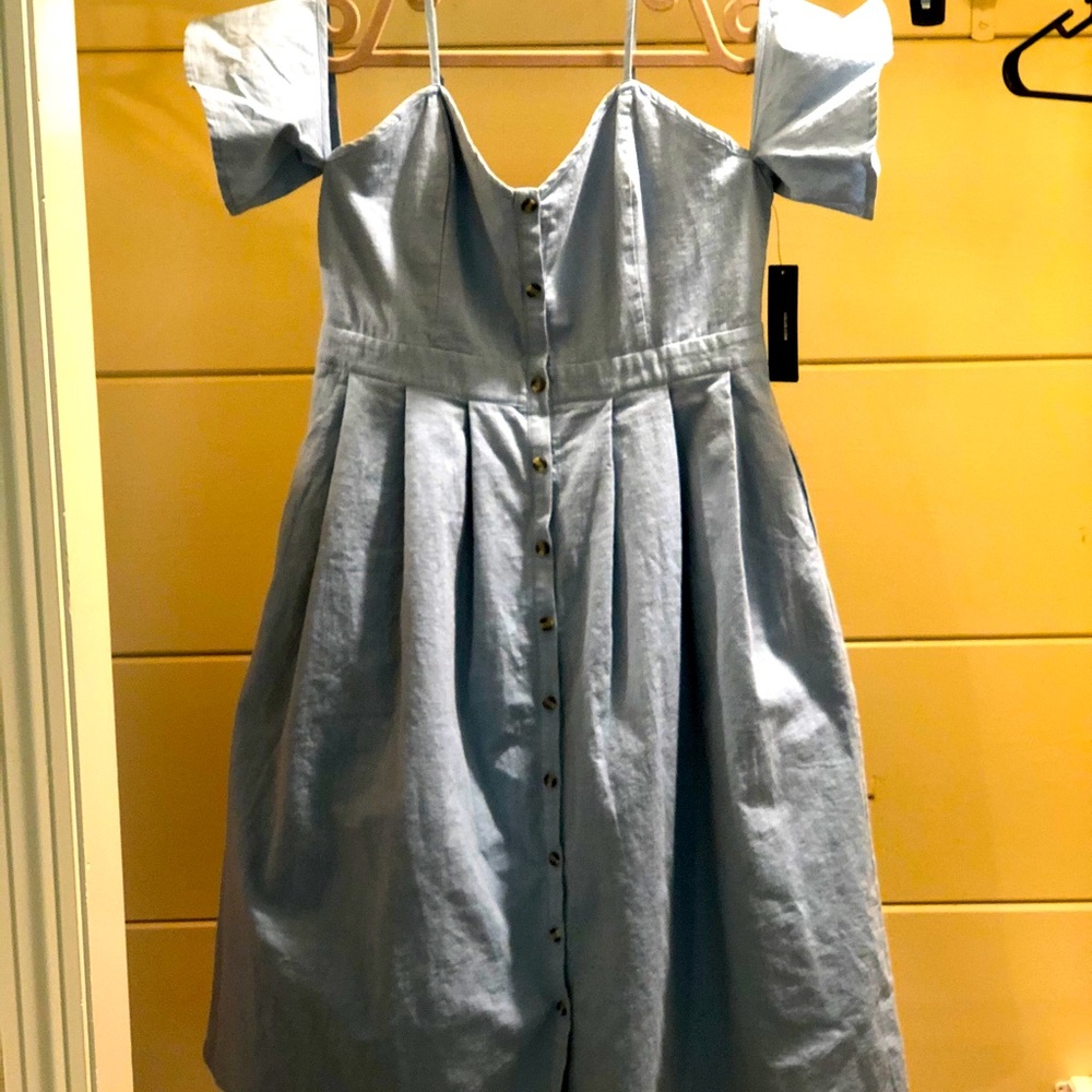 NEVER WORN Lulu’s Dress (Blue… not white as shown) - Picture 3 of 10
